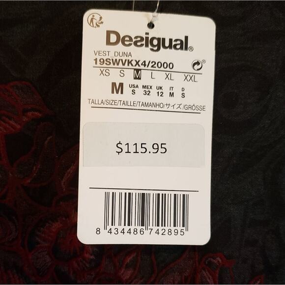 DESIGUAL new, embossed, soft, lined,  midi special Occasion‎  dress - Picture 7 of 8
